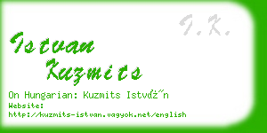 istvan kuzmits business card